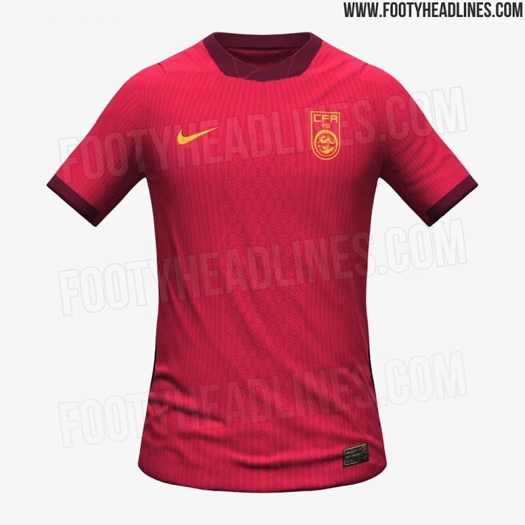 如意体育官网-经典配色!国足2026新版球衣谍照:主场红客场黄,预计3月发布